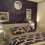 CHAMBRE PAPIER PEINT, STAFF ET TISSU D’AMEUBLEMENT