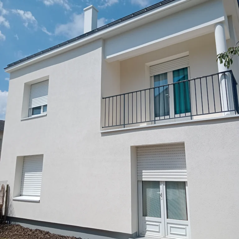 Balcon et ite enduit finition talochée