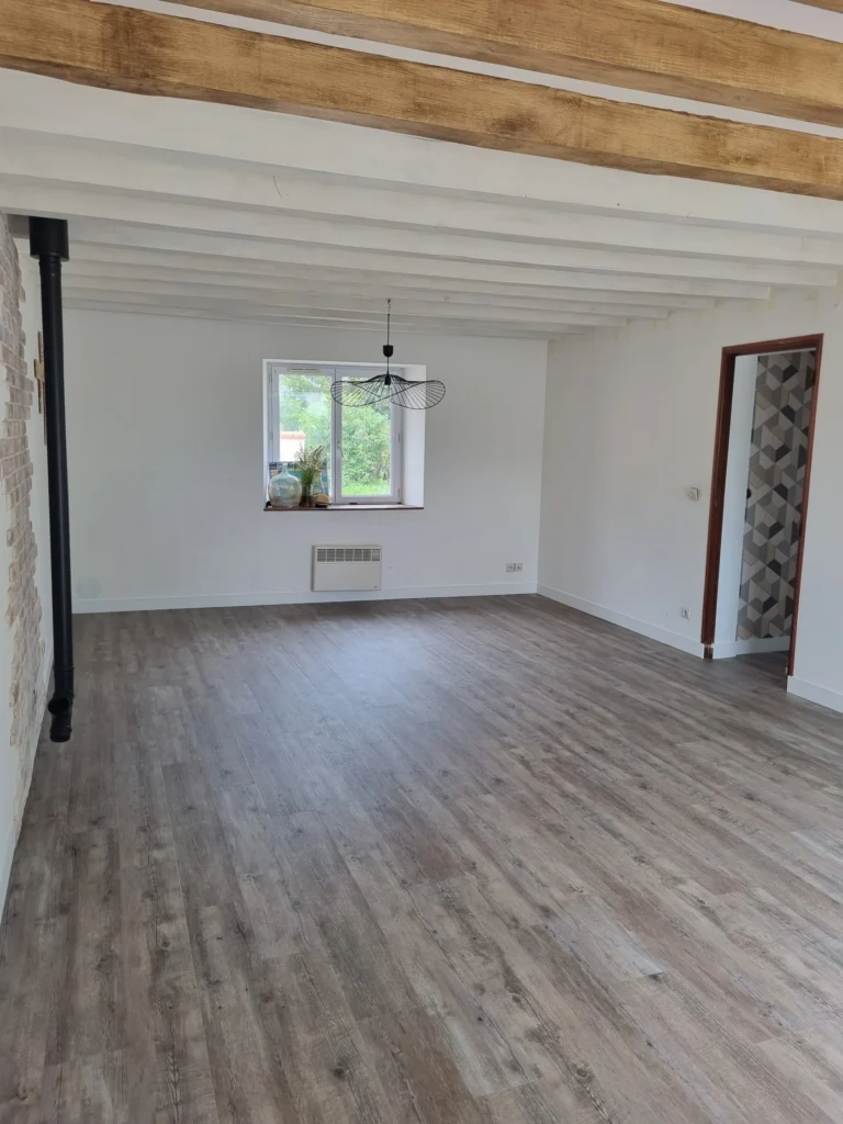 Sol lame LVT (revêtement vinyle) collé