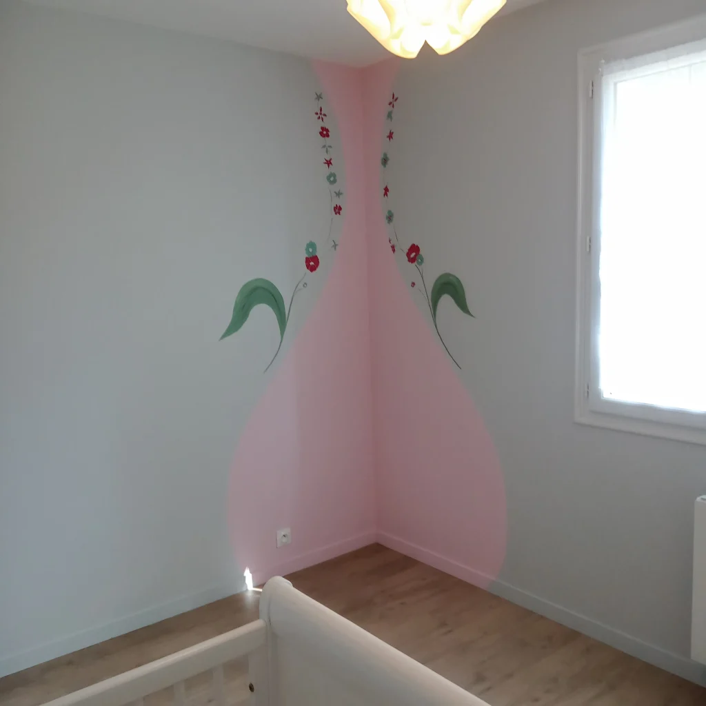 Décor peint sur mur de chambre - photo 3