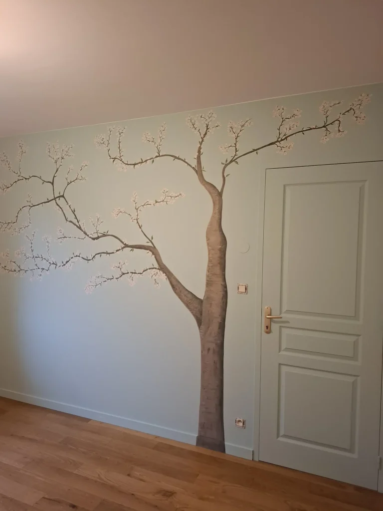 Décor peint sur mur de chambre - photo 3